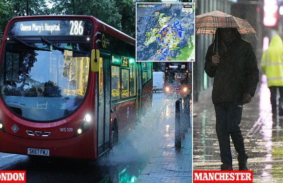 Heavy rain to hit Britain today with warning of floods and power cuts