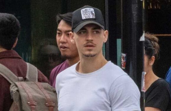 Hero Fiennes Tiffin Shows Off Muscles in Tight T-Shirt During London Outing