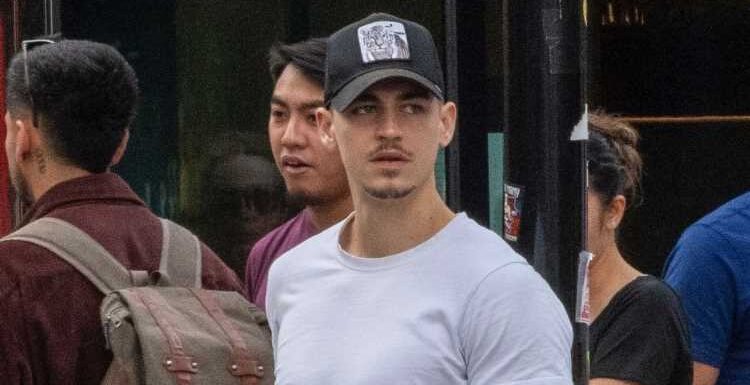 Hero Fiennes Tiffin Shows Off Muscles in Tight T-Shirt During London Outing