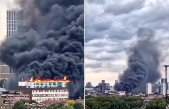 Huge fire breaks out in flats in London's Tower Hamlets