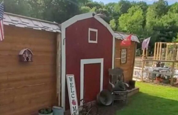 I hid my wood store but didn't want a boring privacy fence – instead I created a makeshift 'barn' with two 6×8 boards | The Sun