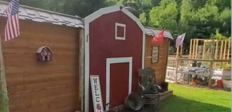 I hid my wood store but didn't want a boring privacy fence – instead I created a makeshift 'barn' with two 6×8 boards | The Sun