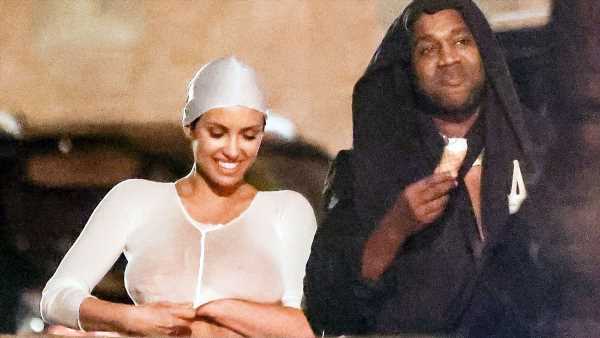 Kanye West and 'wife' Bianca have gelato on barefooted stroll in Italy