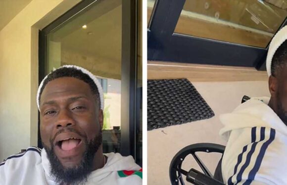 Kevin Hart Says He's In Wheelchair After Tearing Muscles Racing Former NFL Player