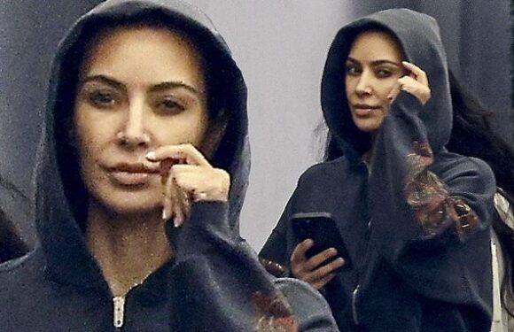 Kim Kardashian hides under hoodie on way to plastic surgeon's office