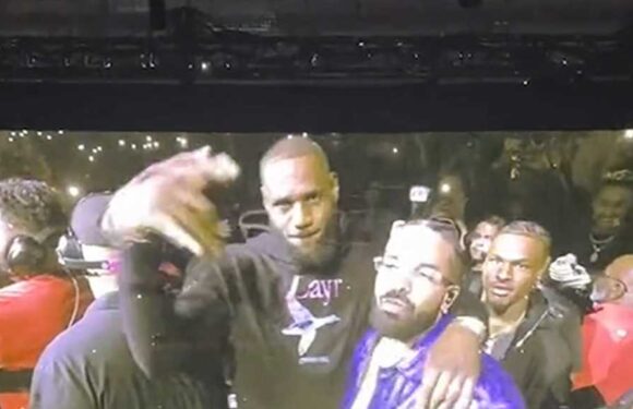 LeBron And Bronny James Walk Out With Drake At L.A. Concert