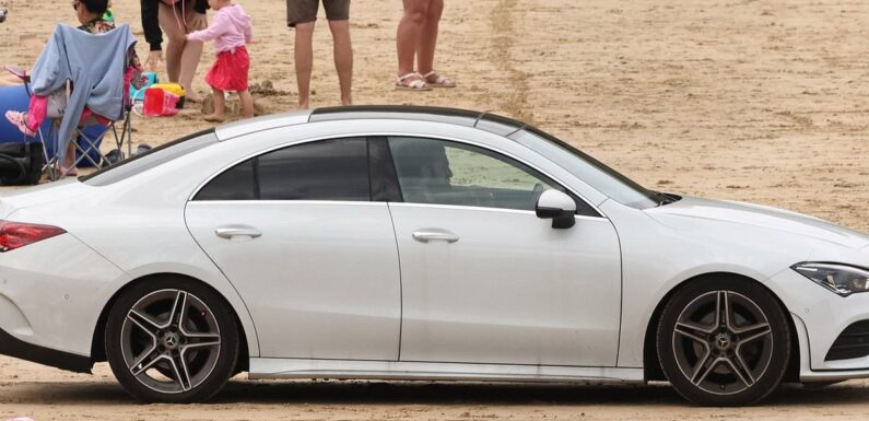 Locals left baffled at tourists parking their cars on popular beach