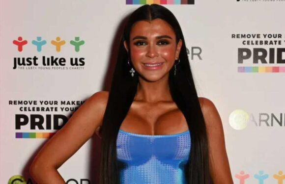 Love Island star Mal Nicol nearly bursts out of blue dress on night out with co-stars | The Sun