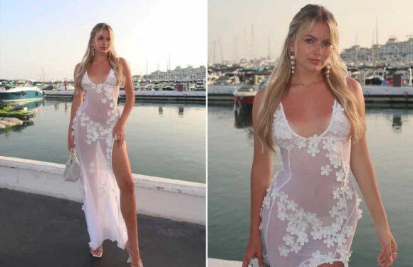 Love Island's Tasha Ghouri nearly bares all in stunning see-through white dress | The Sun