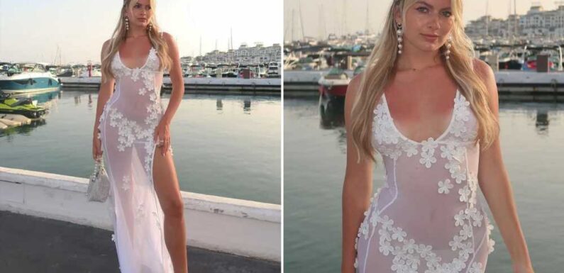 Love Island's Tasha Ghouri nearly bares all in stunning see-through white dress | The Sun