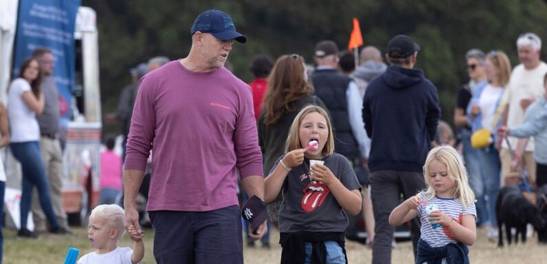 Mike Tindall cheers on wife Zara with sweet kids at horse-riding trial