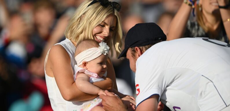 Mollie King and cute daughter Annabella snapped supporting Stuart Broad after cricket win