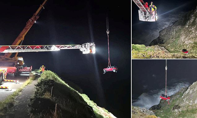 Motorist who plunged off cliff escapes with minor injuries