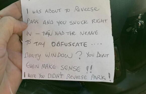 Mum who parked by hospital fuming to find note on car calling her ‘rude b*tch’