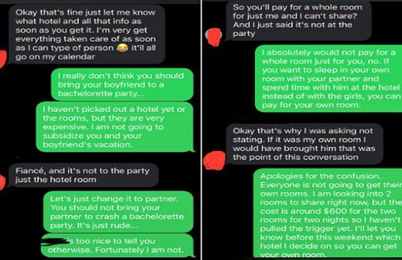 My bridesmaid asked to bring her fiancé to the bachelorette weekend