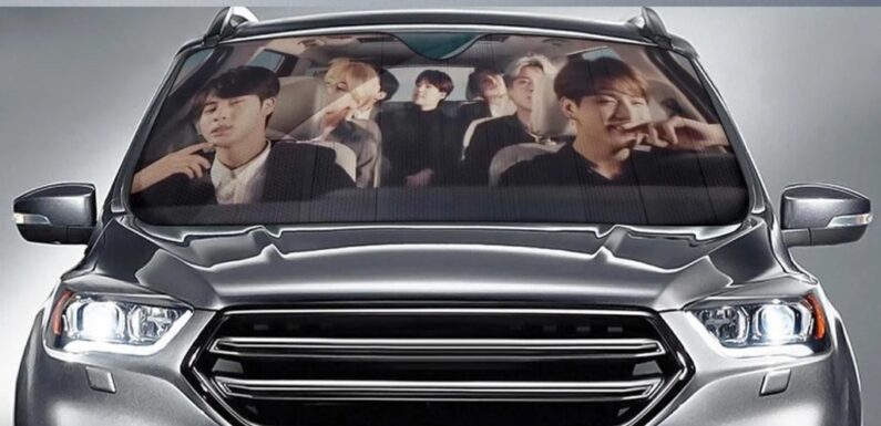 No Shade: This BTS Windshield Cover Is the Best Fan Merch for Cars and Commutes