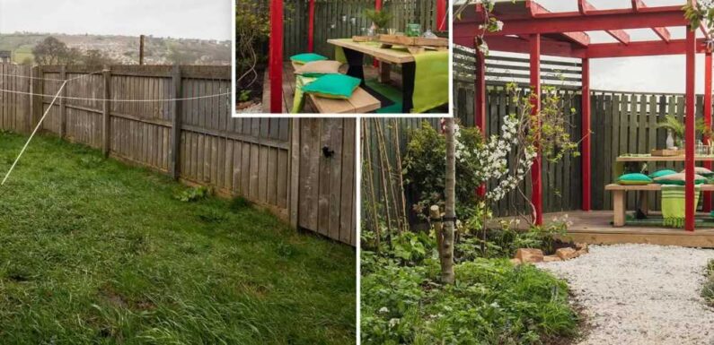 Our drab garden was transformed into a total paradise with fold down fence – and best of all it was totally free | The Sun