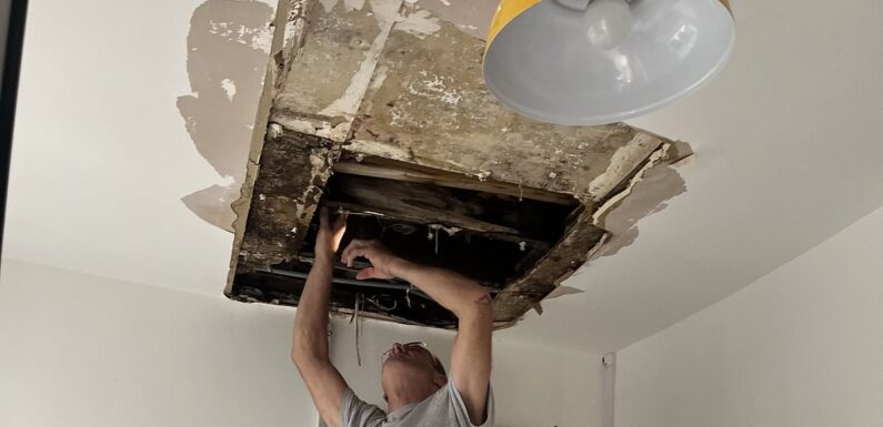 Our move to London was a disaster as our kitchen ceiling collapsed