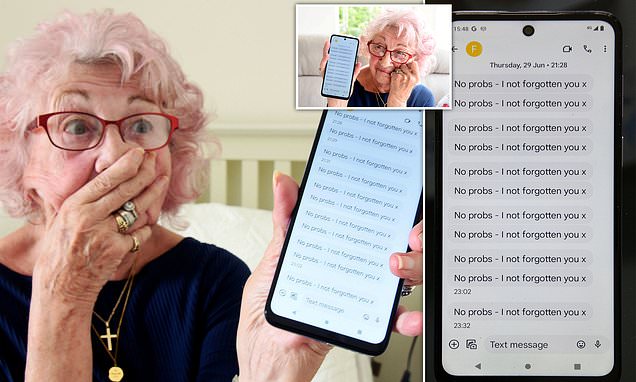 Pensioner says mobile phone is 'haunted' as it torments her with texts