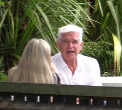 Phillip Schofield enjoys sunshine in beer garden after returning to London for the first time in months | The Sun