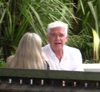 Phillip Schofield enjoys sunshine in beer garden after returning to London for the first time in months | The Sun