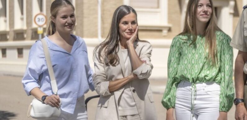 Queen Letizia channels Meghan Markle’s muted tones for emotional farewell today