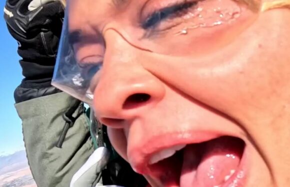 Rita Ora screams while taking on terrifying 15,000-foot skydive