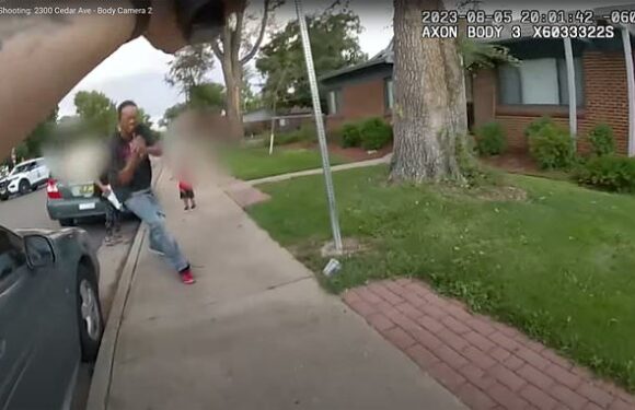 Shocking moment cop shoots dead black man holding a marker pen