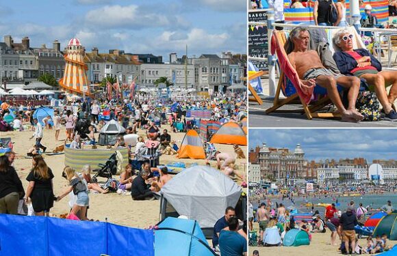 Sunseekers flock to Bournemouth beach after Storm Antoni