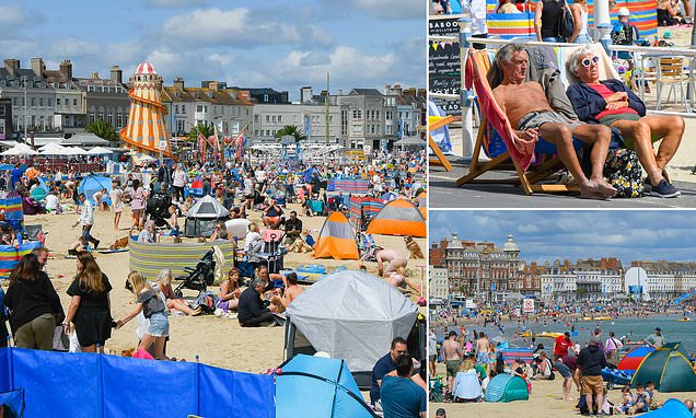 Sunseekers flock to Bournemouth beach after Storm Antoni