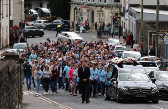 Tears flow as mourners told 'hands of the two girls touching as though off to heaven together' at Debs crash scene | The Sun