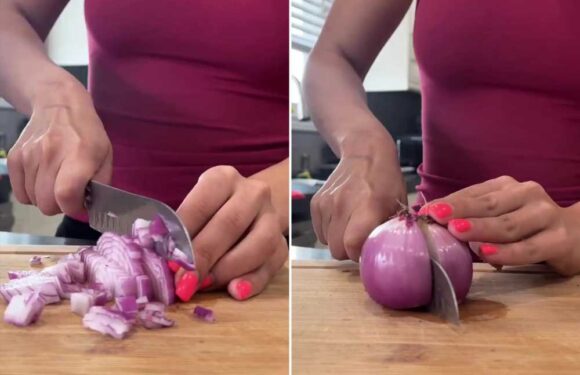 The perfect way to chop up your onions without shedding a tear your knife has nothing to do with it | The Sun