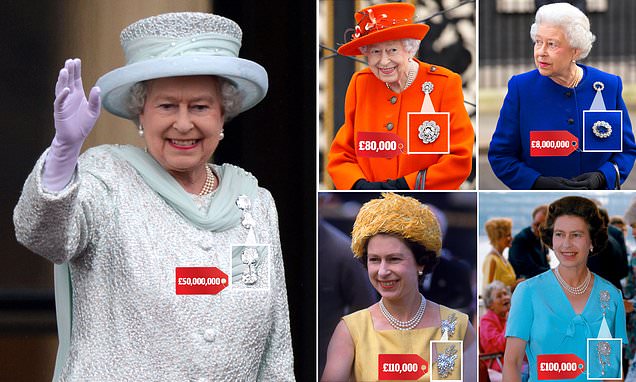 The staggering value of Queen Elizabeth's brooches might surprise you