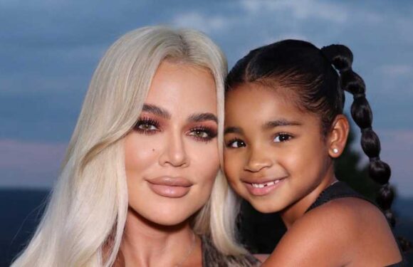 True Thompson, 5, wears $515 skirt as she crashes Khloe Kardashian’s shoot in Italy and hides under mom’s sheer D&G gown | The Sun