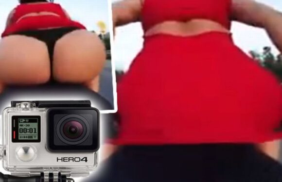 Video reveals why it’s not a good idea to wear a mini skirt on a motorbike