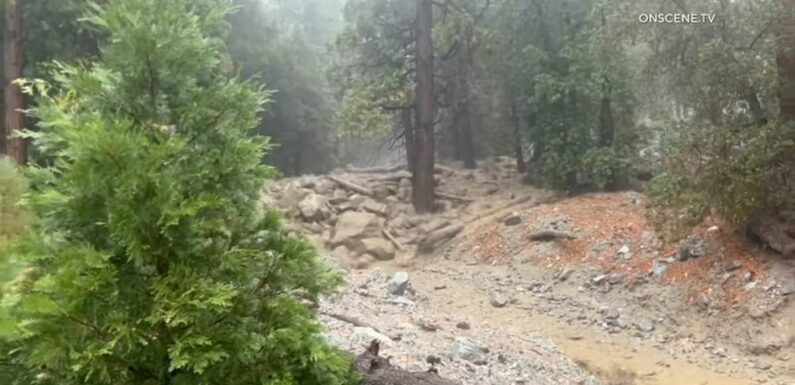 Video shows firefighters in SoCal fleeing from mudslide after storms