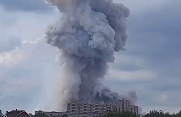 Video shows huge factory explosion near Moscow leaving at least 45 injured