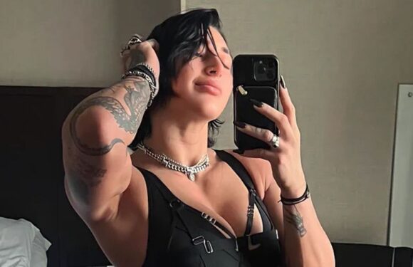 WWE champion Rhea Ripley has fans ‘on their knees’ after black bodysuit snap