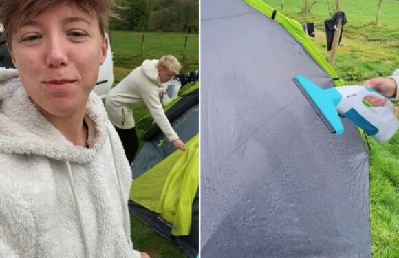 Woman shares genius hack to get your tent dry instead of putting it away wet, and it's so easy | The Sun
