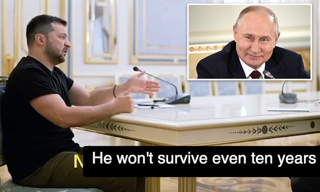 Zelensky claims Putin 'will not survive ten years'