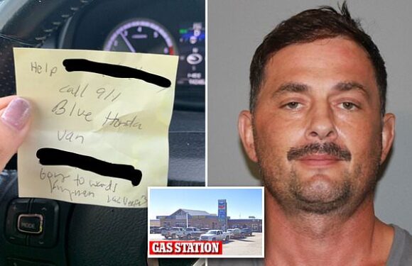 'Kidnapped' woman rescued after slipping note to gas station customer