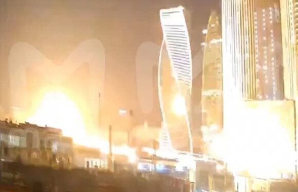'Ukrainian kamikaze drone' slams into central Moscow building