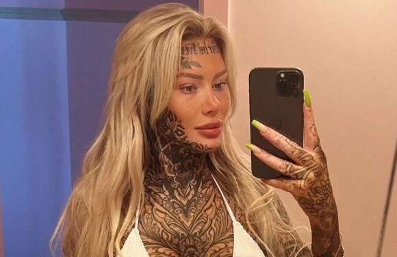‘Britain’s most tattooed woman’ strips to teeny bikini to show off £35k ink