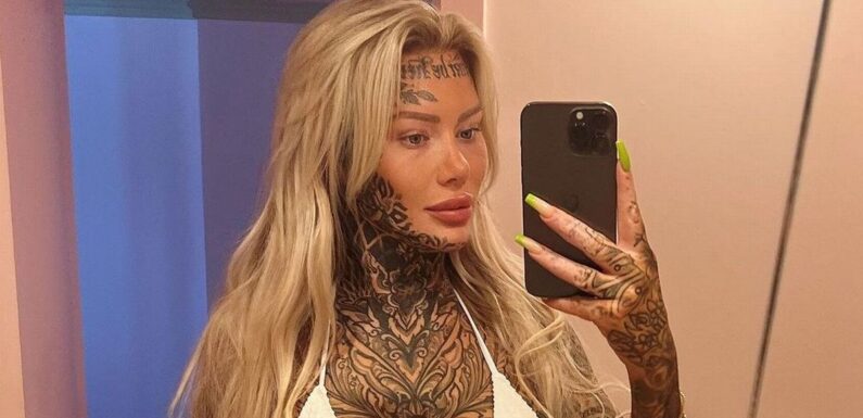 ‘Britain’s most tattooed woman’ strips to teeny bikini to show off £35k ink