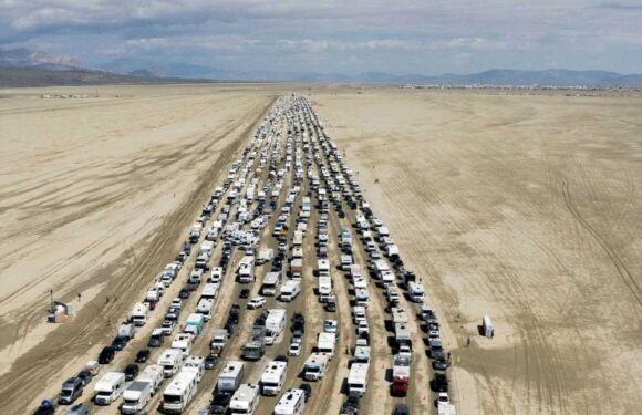 Burning Man festival victim named as Leon Reece, 32, as satellite images show mass exodus from desert after storm chaos | The Sun