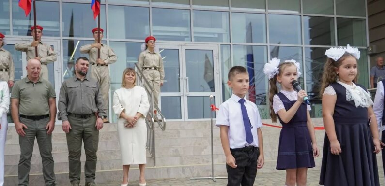Child forced to ‘thank’ Putin as he opens school in destroyed Ukrainian city