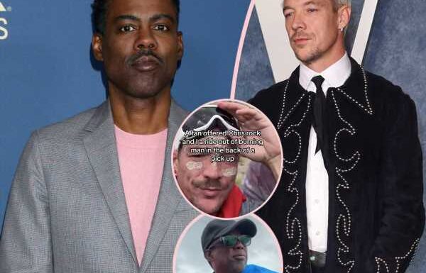 Chris Rock & Diplo Escape Flooded Burning Man After Hitching A Ride With Fan!