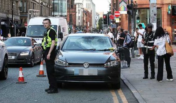 Crash car handed £60 fine for being parked on double yellow lines…