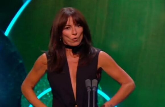 Davina McCall risks flashing NTA viewers as she mocks Judy Finnigan bra blunder