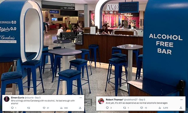 Dublin airport trolled for its alcohol free bar